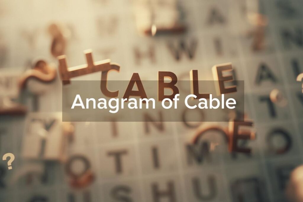 anagram of cable